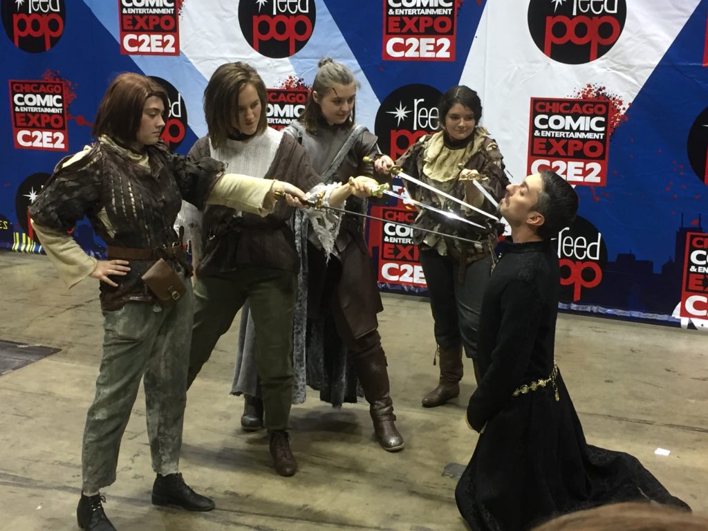C2e2 cosplay daenerys baby dragons